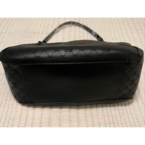 Cavalli Sandra Shopper Tote Bag – Black Deboss Logo, Large Carryall, NWT - Picture 5 of 6